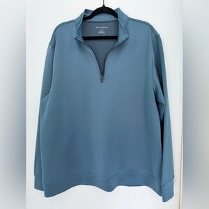Hickey Freeman Men’s XL Blue Quarter Zip Pullover Sweater Jacket Lightweight